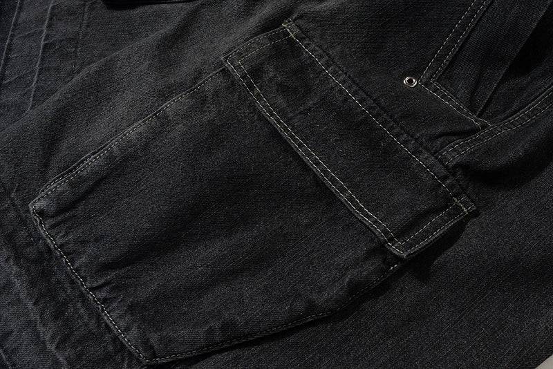 Jorts amples délavés à poches zippées