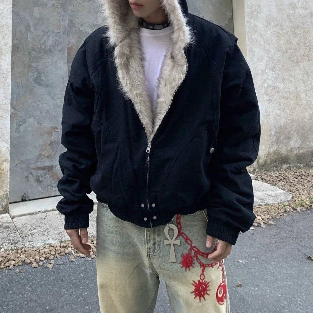 Streetwear Winter Cozy Heavy Plush Jacket