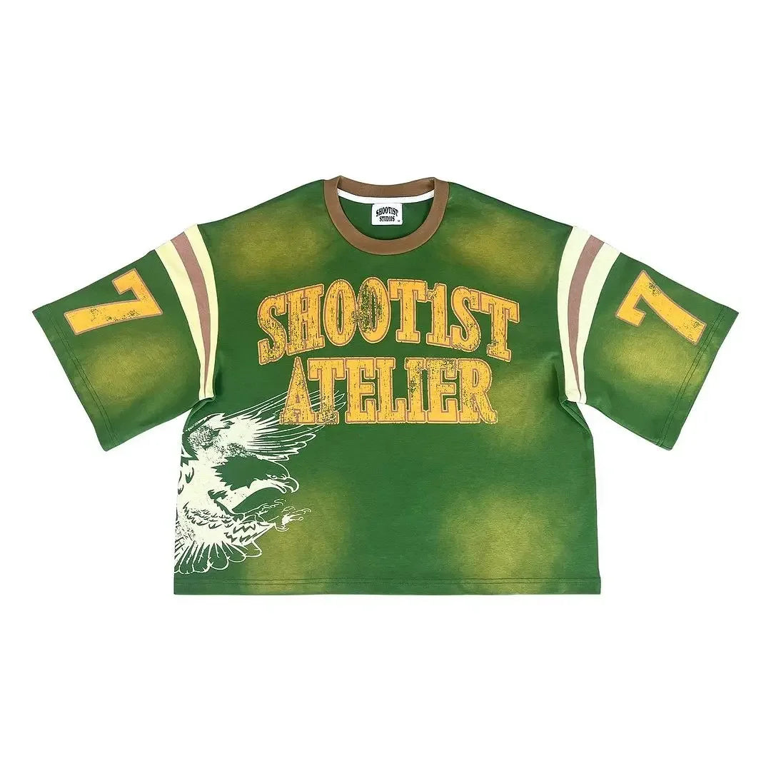 Camiseta retro de empalme de hip-hop