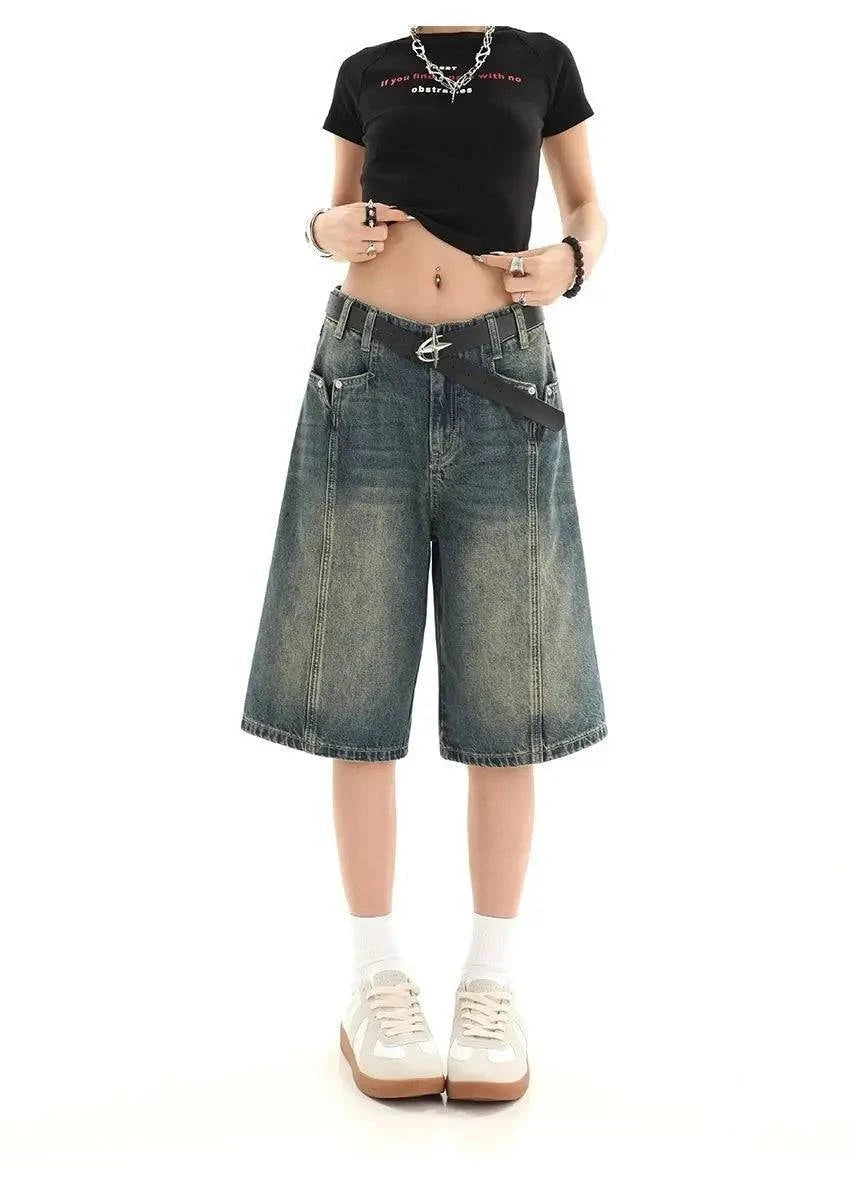 Retro Denim Damen Rostige Jorts