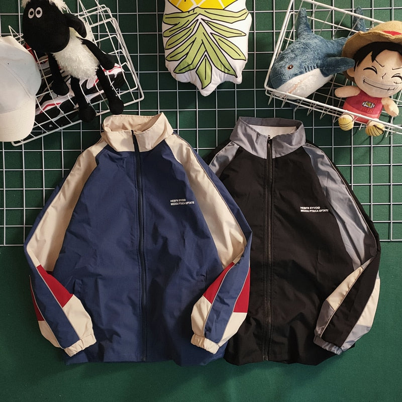 Patchwork Color Block Thin Jacket