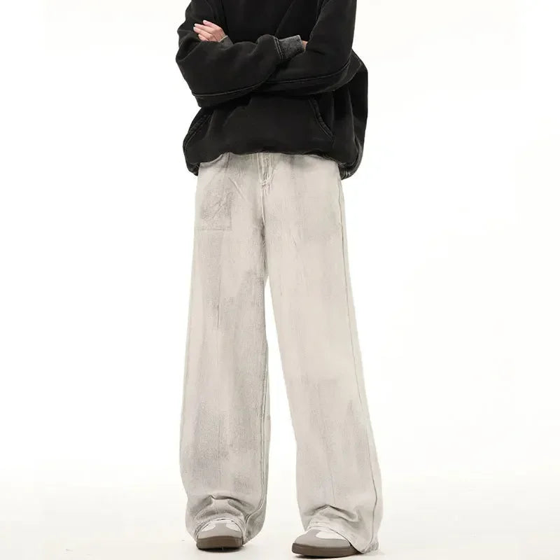 Retro Distressed Loose Droopy Jeans