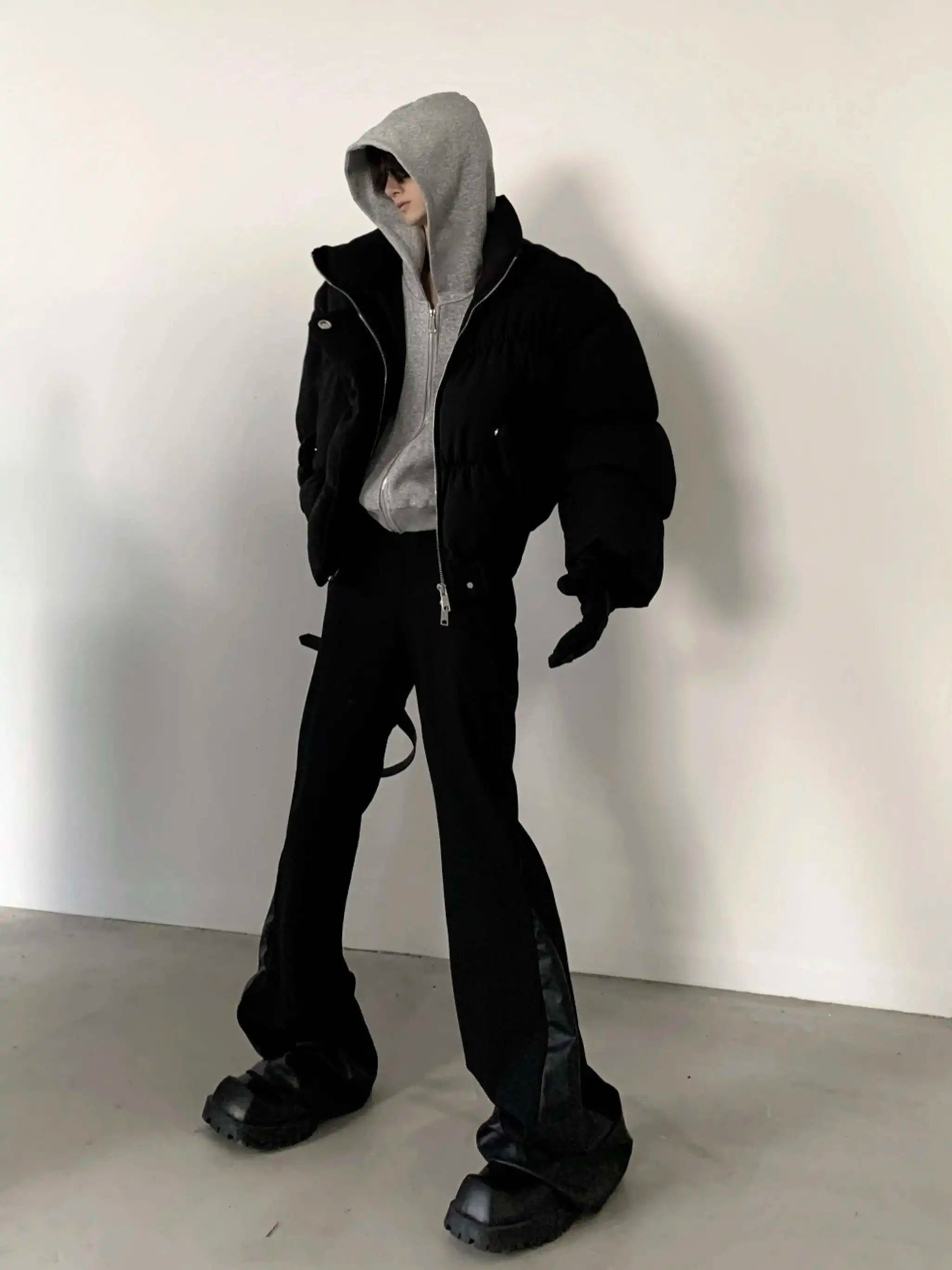 Chaqueta bomber de invierno de algodón grueso retro para hombre