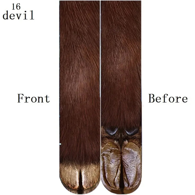 Funny Animal Paw Tiger Leg Socks
