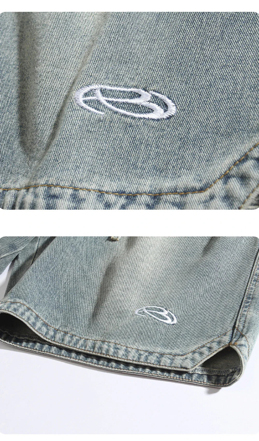 Pantalones cortos vaqueros lavados vintage