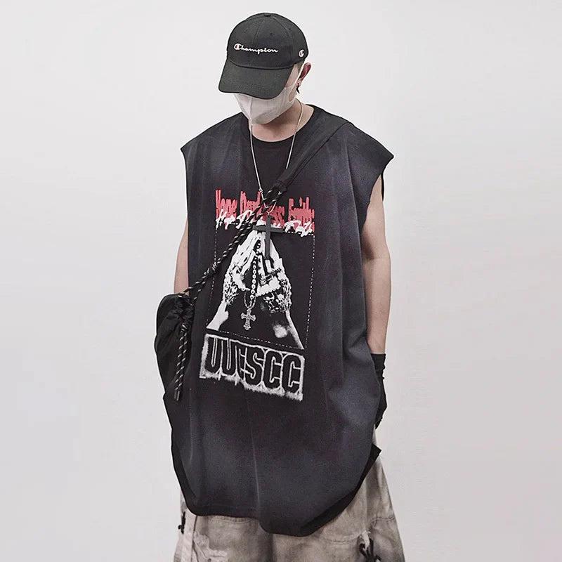 Trendy Vintage Sleeve Less Tank T-Shirt