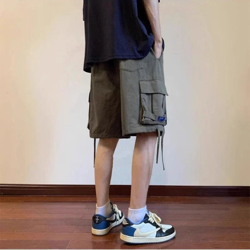 Pantaloncini da lavoro estivi ampi in stile utility