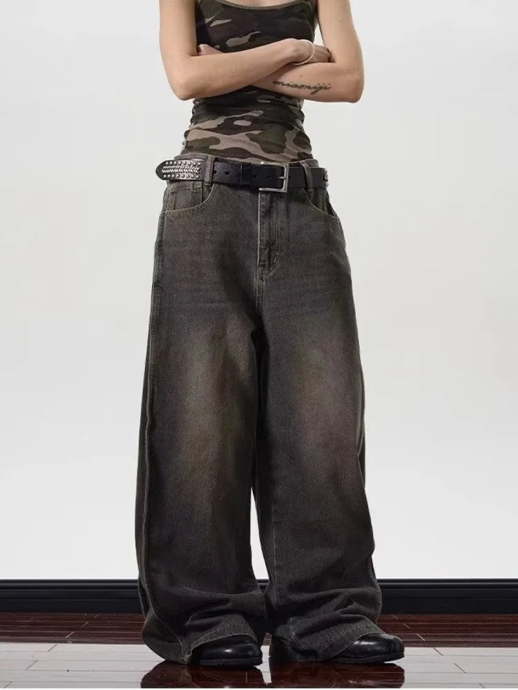 Vintage Black Washed Baggy Jeans