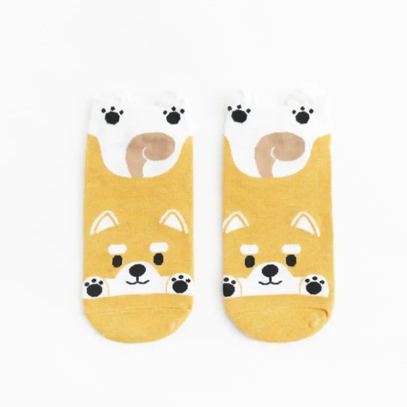 Cozy Animal Print Cotton Socks Collection