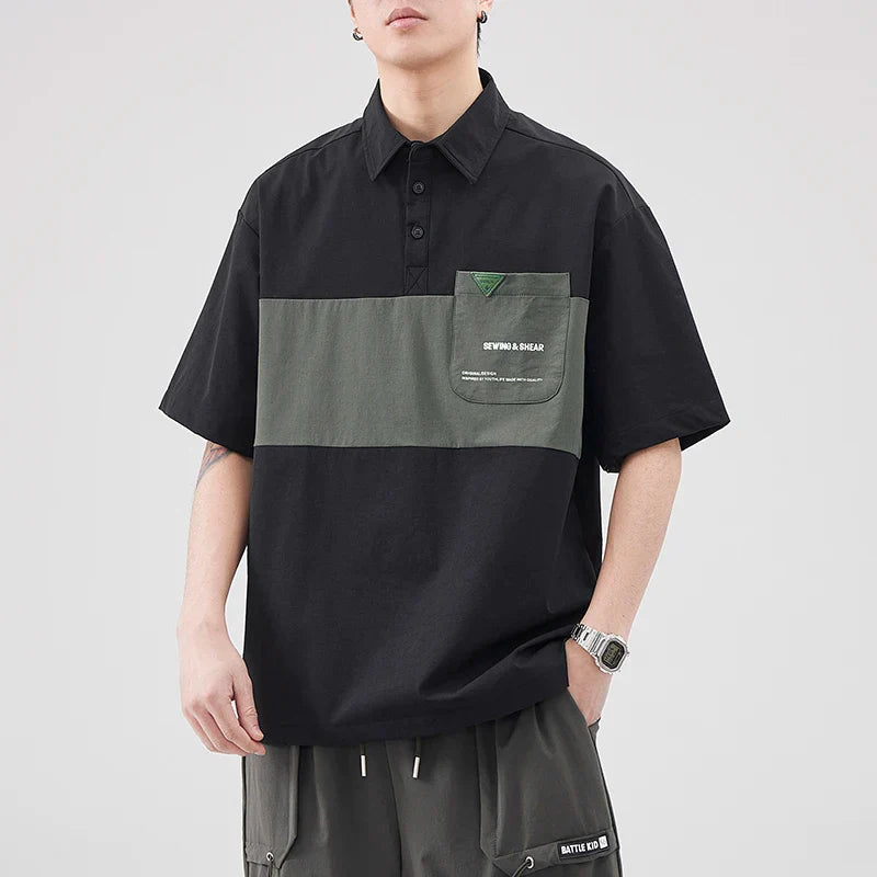 Koreanischer Stil Lebhaftes Kurzarm Rundhals Polo-T-Shirt