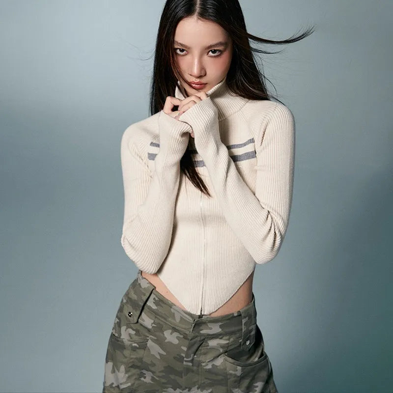 Vintage Grunge Aesthetic Ribbed Sweatshirt