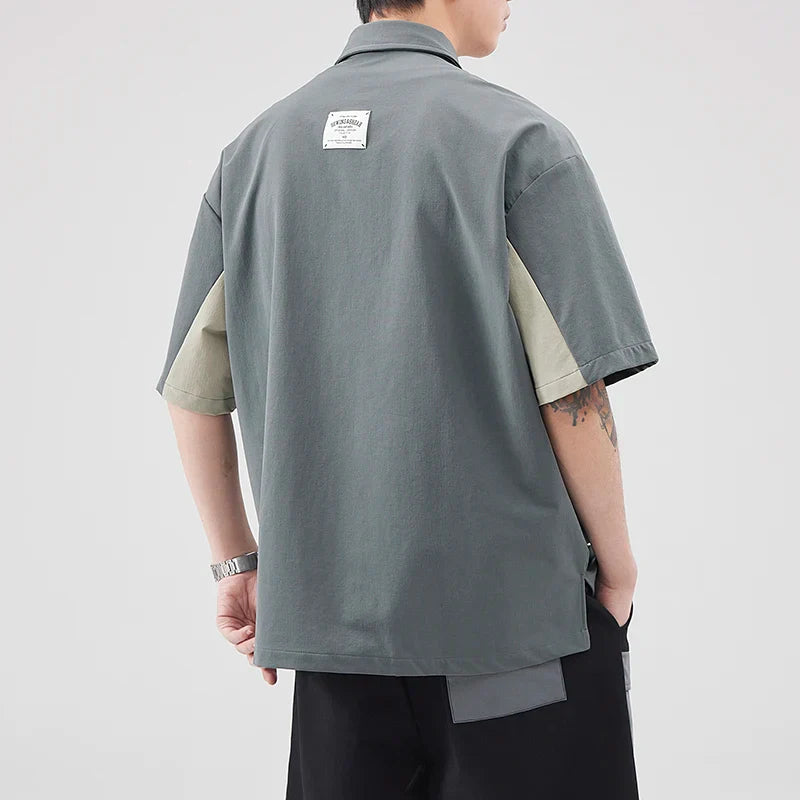 Koreanischer Stil Lebhaftes Kurzarm Rundhals Polo-T-Shirt