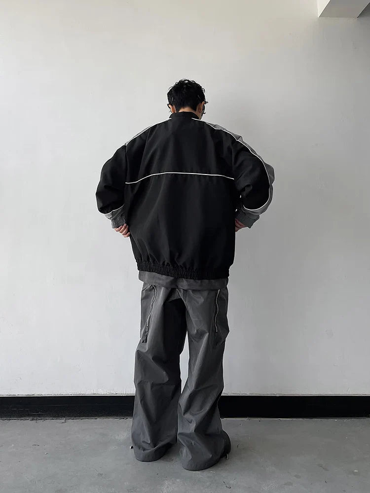Retro Patchwork Star Varsity Jacket