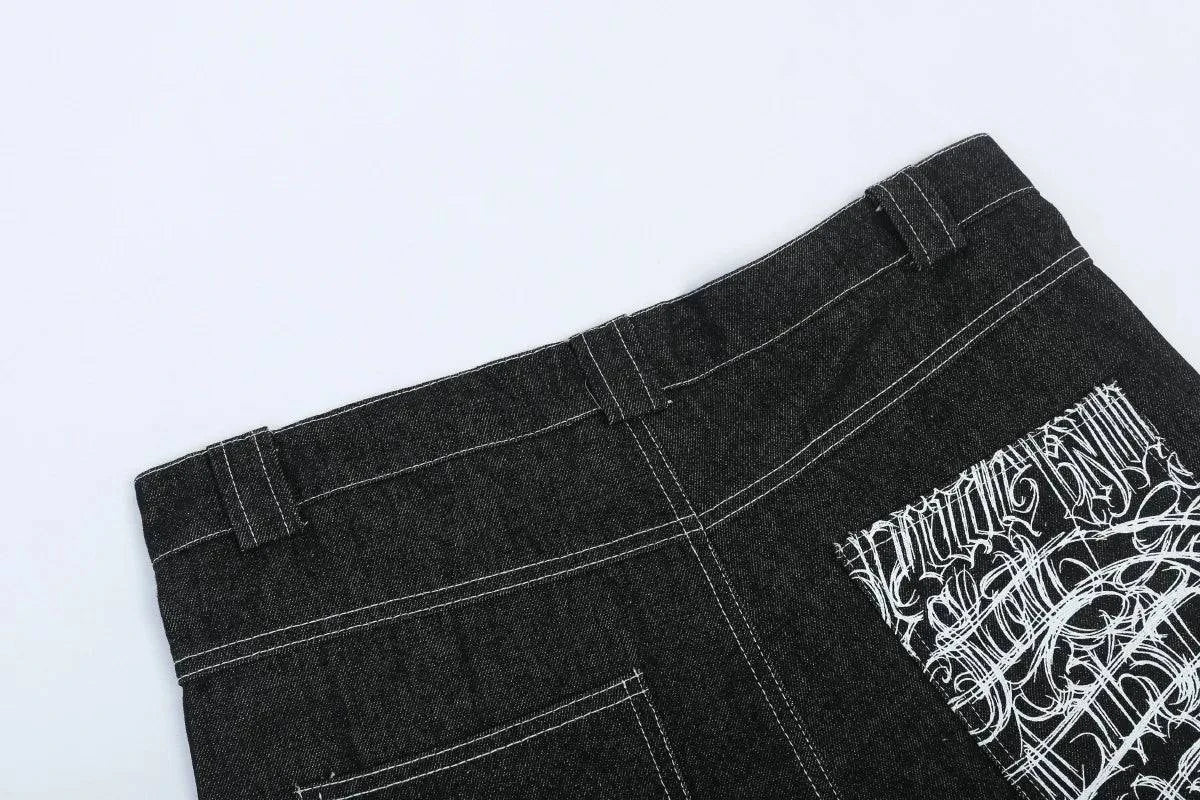 Bestickte Taschen Übergroße Jorts
