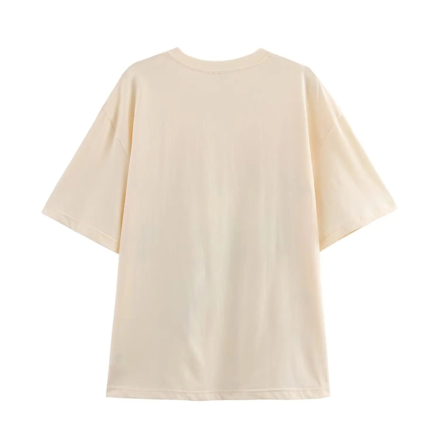 Bird Print Cotton Lady Casual T-Shirt