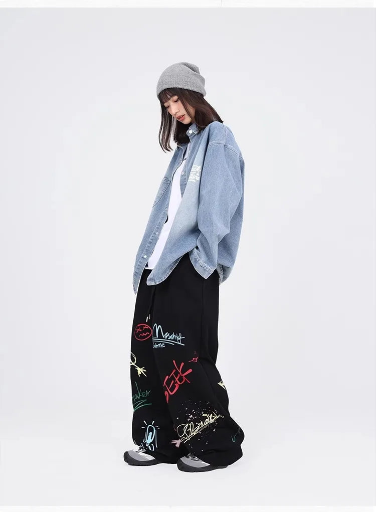 Graffiti Black Hip Hop Dance Pants