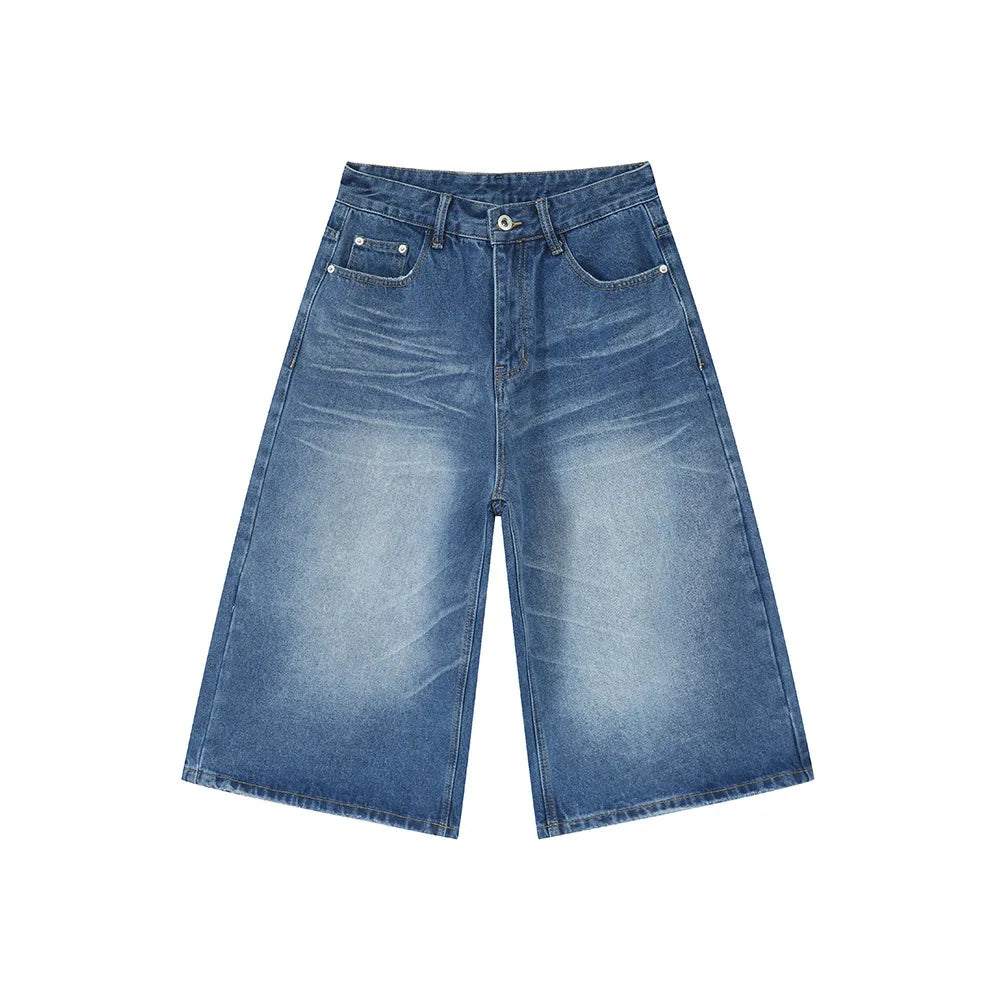 Loose Fit Retro Style Summer Denim Short