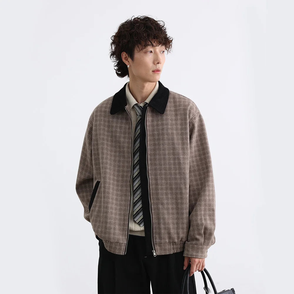 Lightweight Casual Plaid Vintage Comfort Jacket
