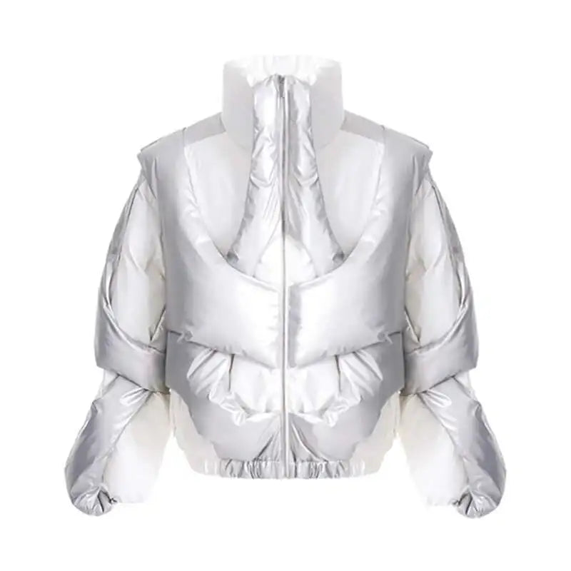 Thick Asymmetric Windproof Jacket