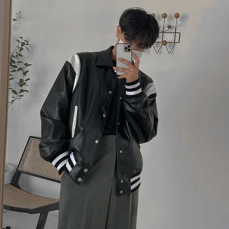 Retro Patchwork High Street Leather Varsity Jacket