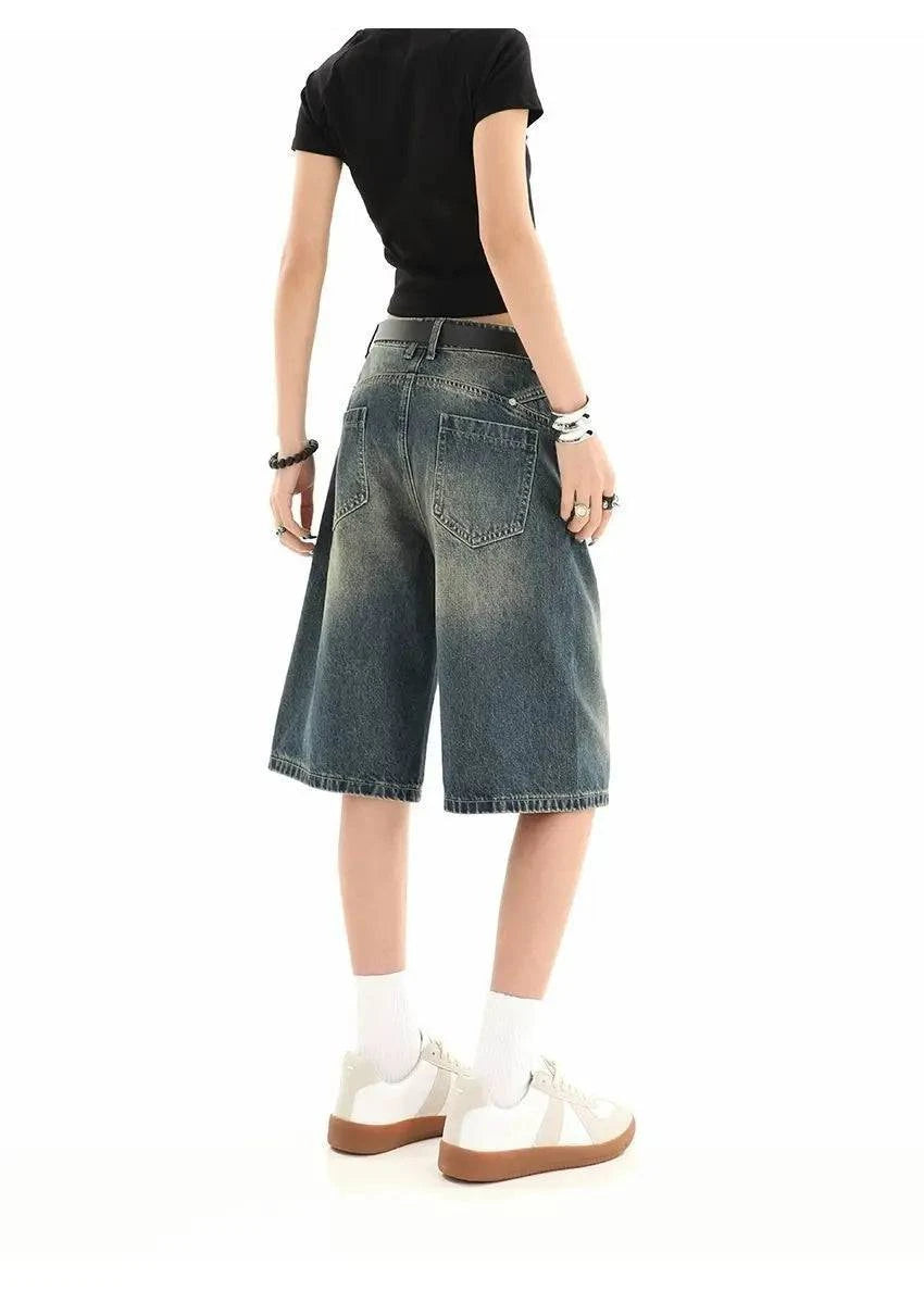 Retro Denim Damen Rostige Jorts