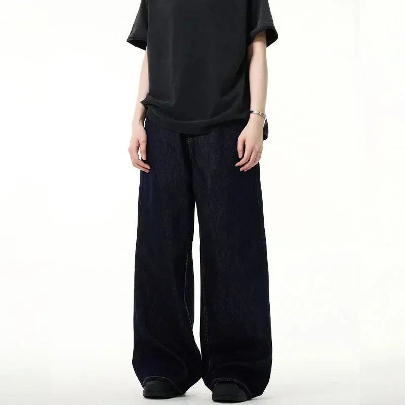 Autumn Mens Wide Leg Denim Jeans