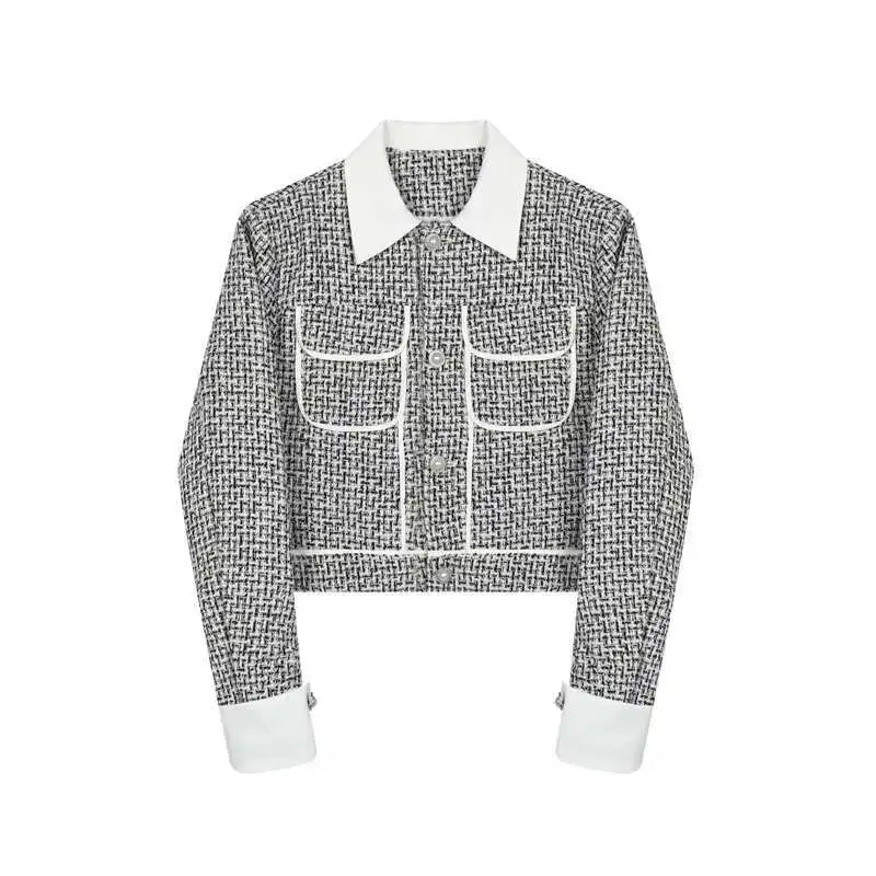 Luxury Elegant Checked Light Casual Jacket