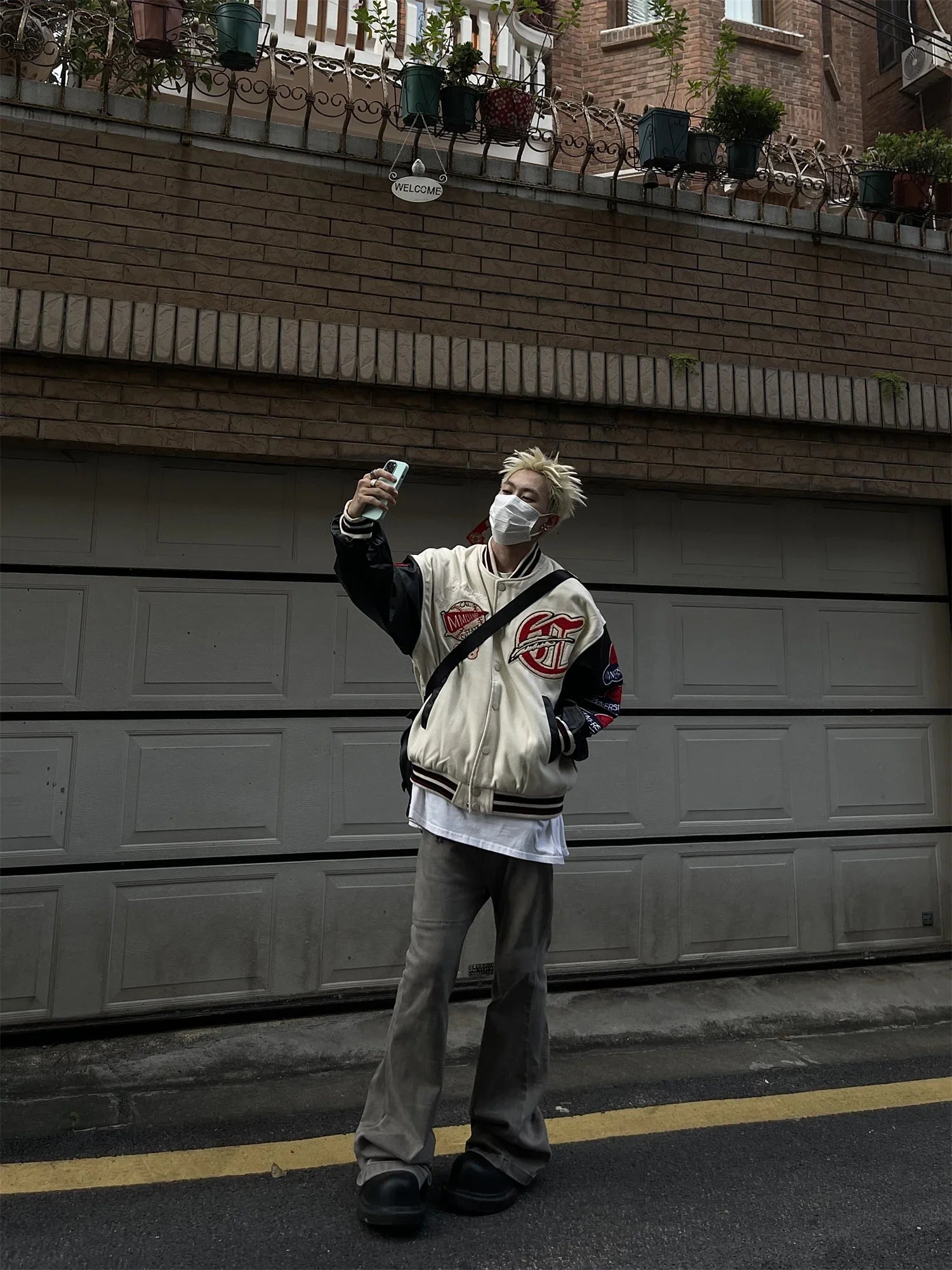 Vintage Embroidered Baseball Patchwork Varsity Jacket