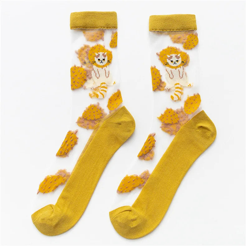 Creative High Quality Cartoon Silk Socks