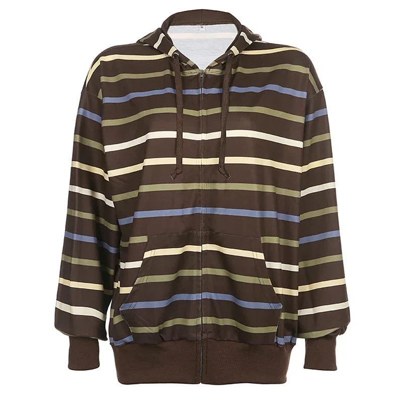 Striped Long Sleeve Aesthetic Sweatshirt