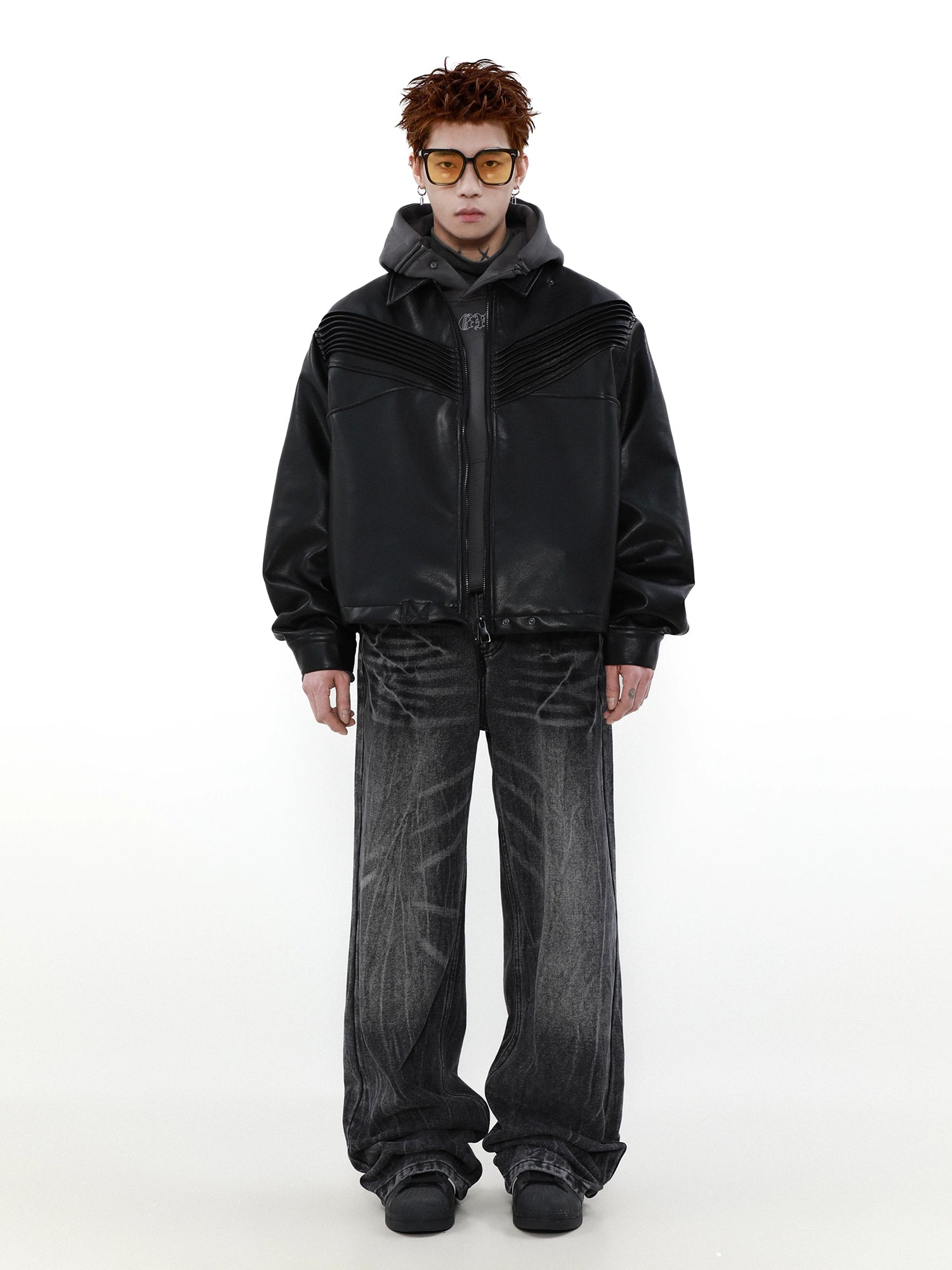 Short PU Leather Jacket