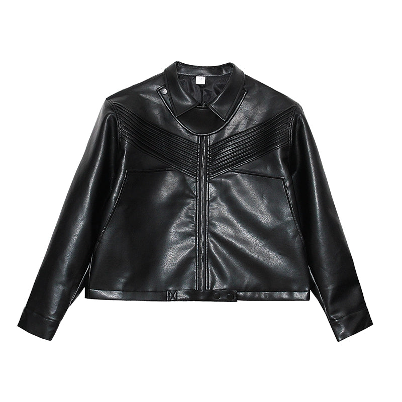 Short PU Leather Jacket