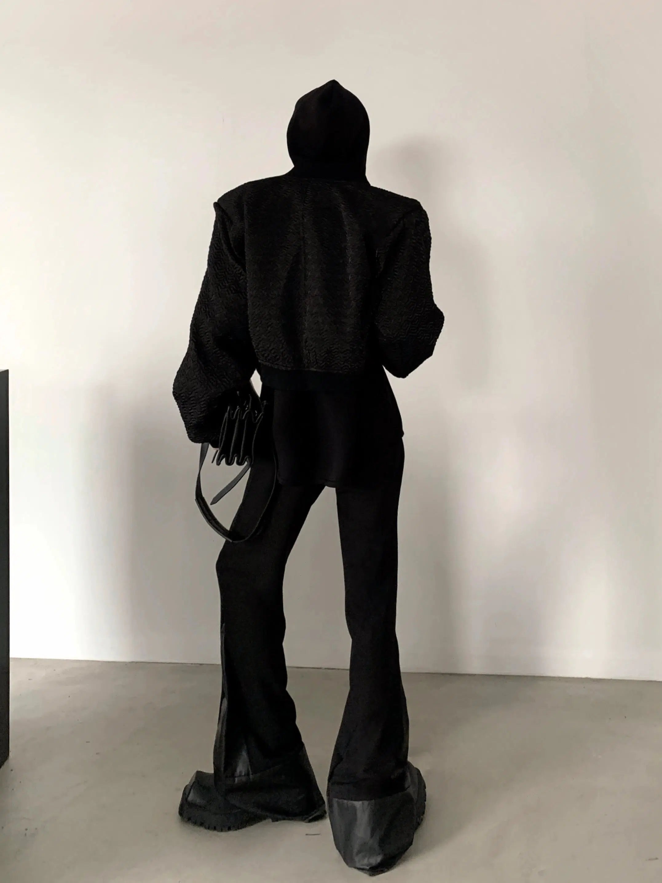 Shoulder-pad Zipper Jacket