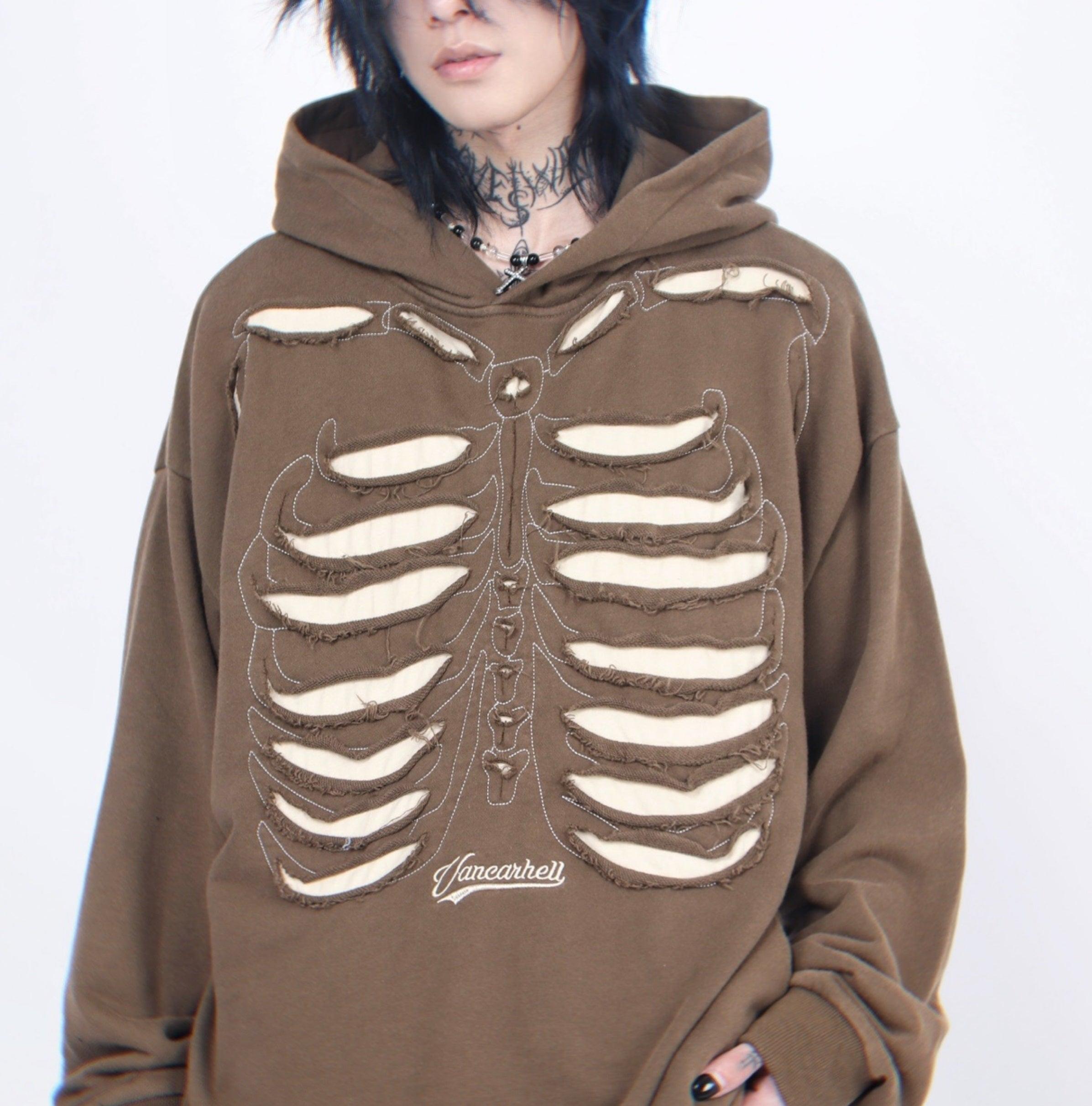 Skeleton Design Oversize Hoodie