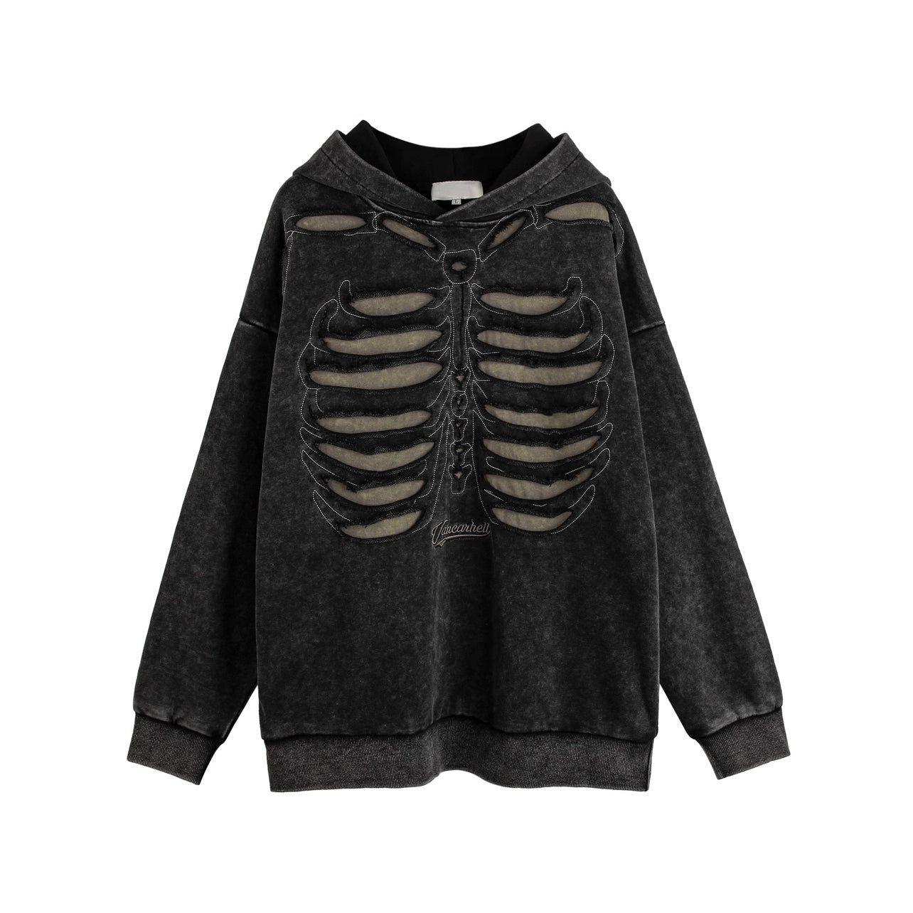 Skeleton Design Oversize Hoodie