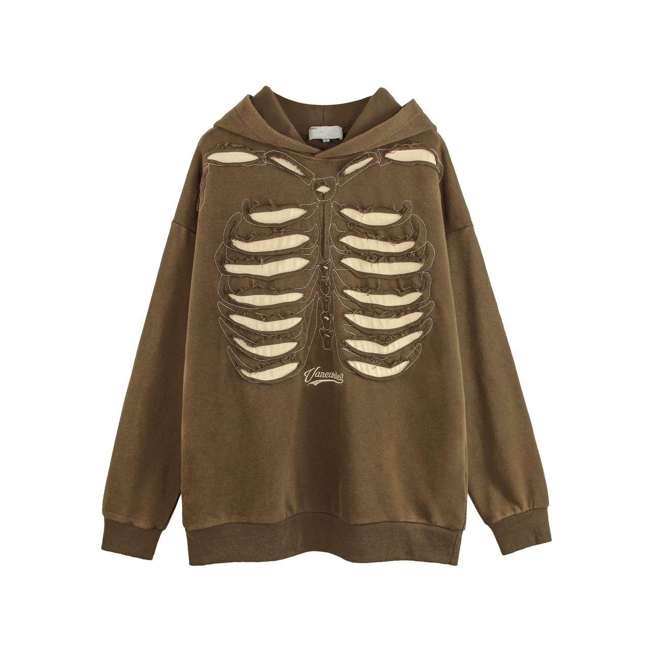 Skeleton Design Oversize Hoodie