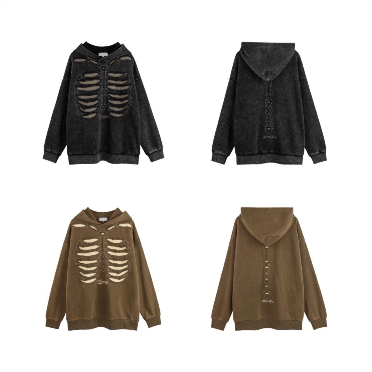 Skeleton Design Oversize Hoodie
