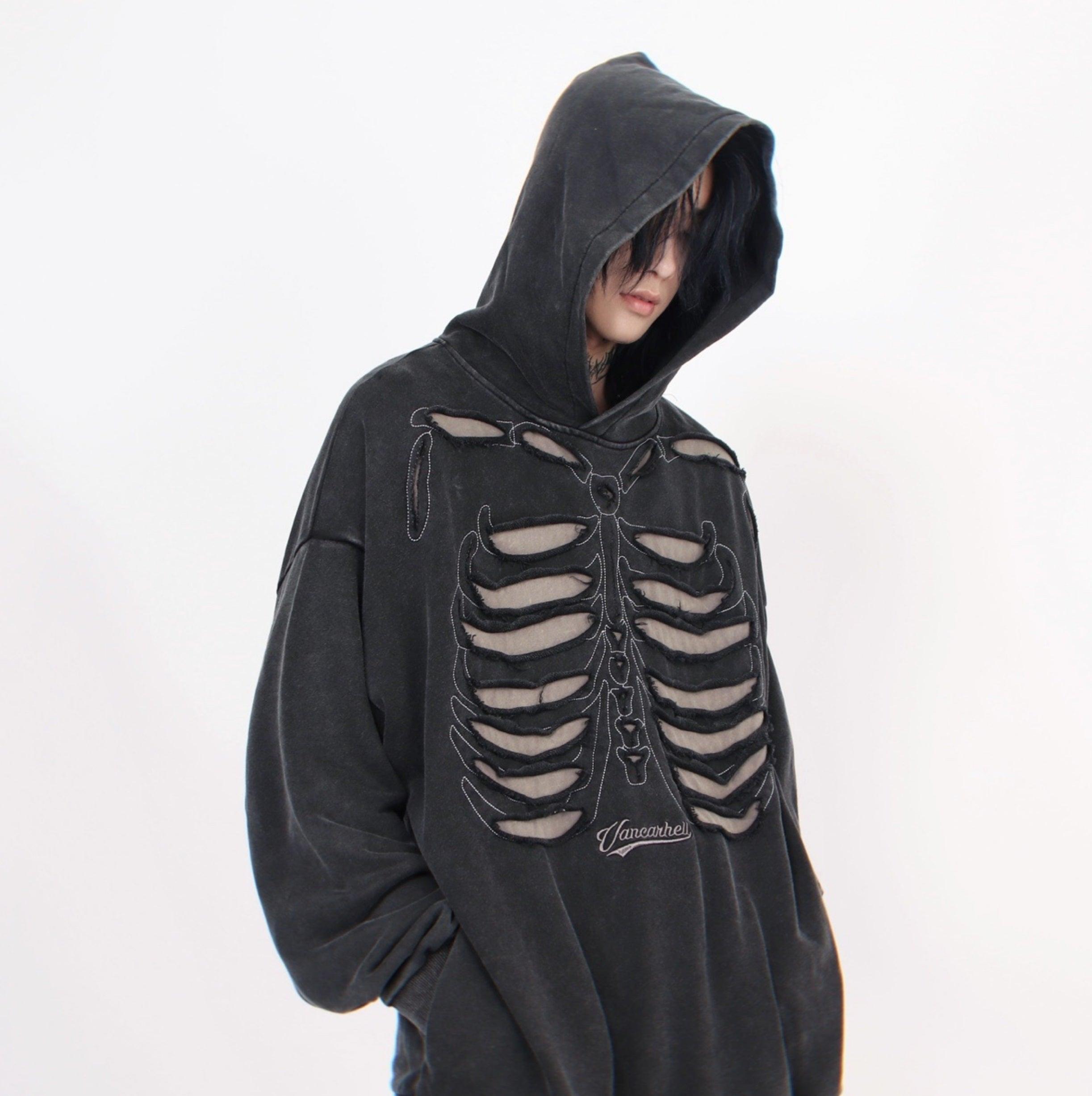 Skeleton Design Oversize Hoodie