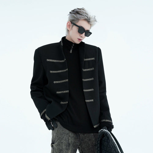 Chaqueta con cuello mao - negro / M