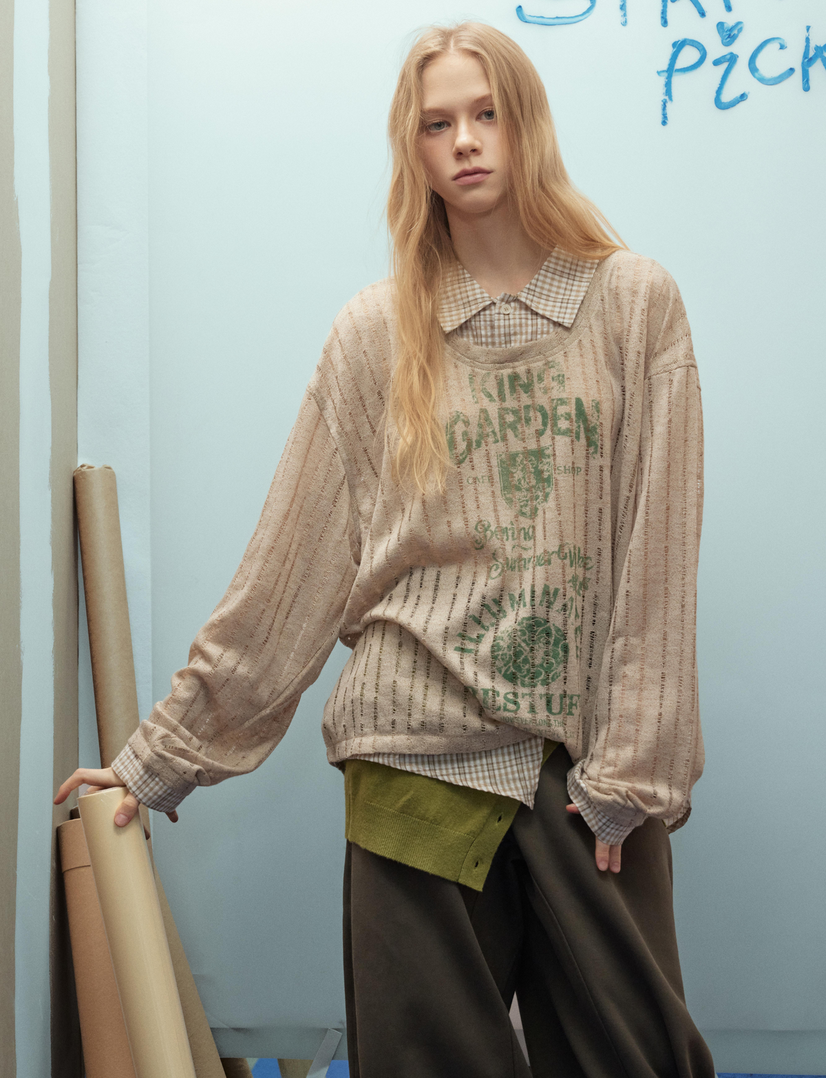 Madxmarx Layered Mesh Graphic Top