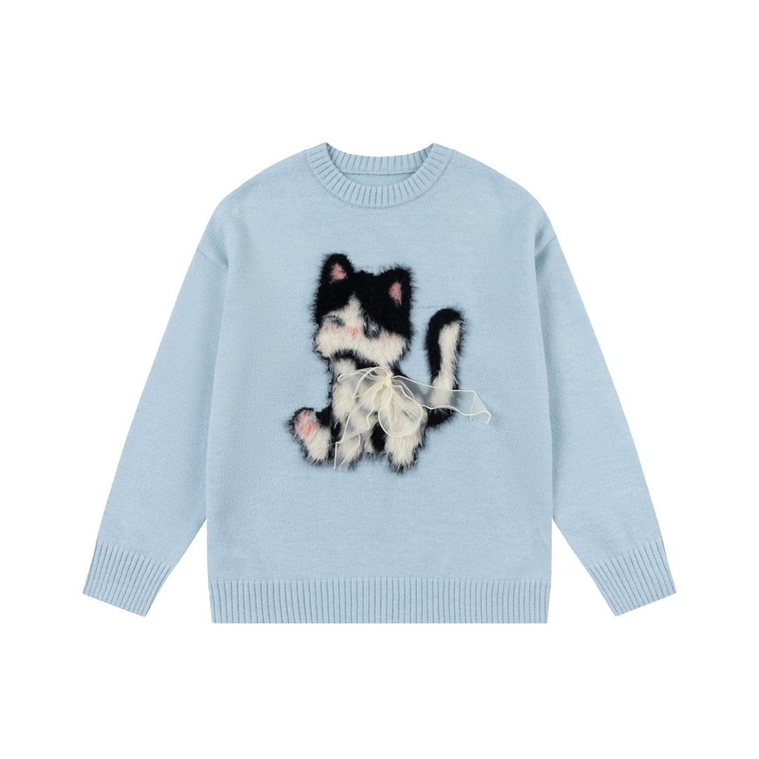 Campus Cat Oversized Sweater