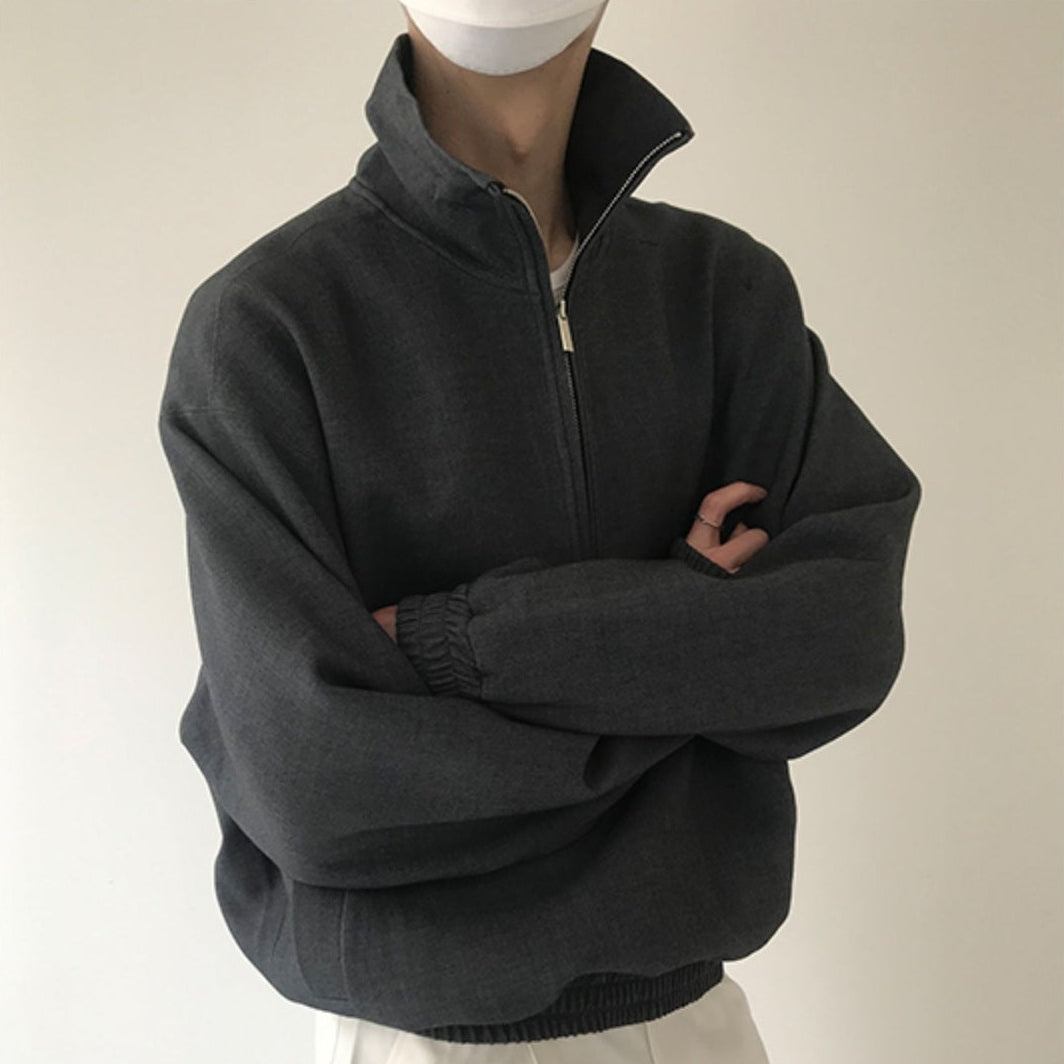 Half Zipper Stand Collar Sweatshirt