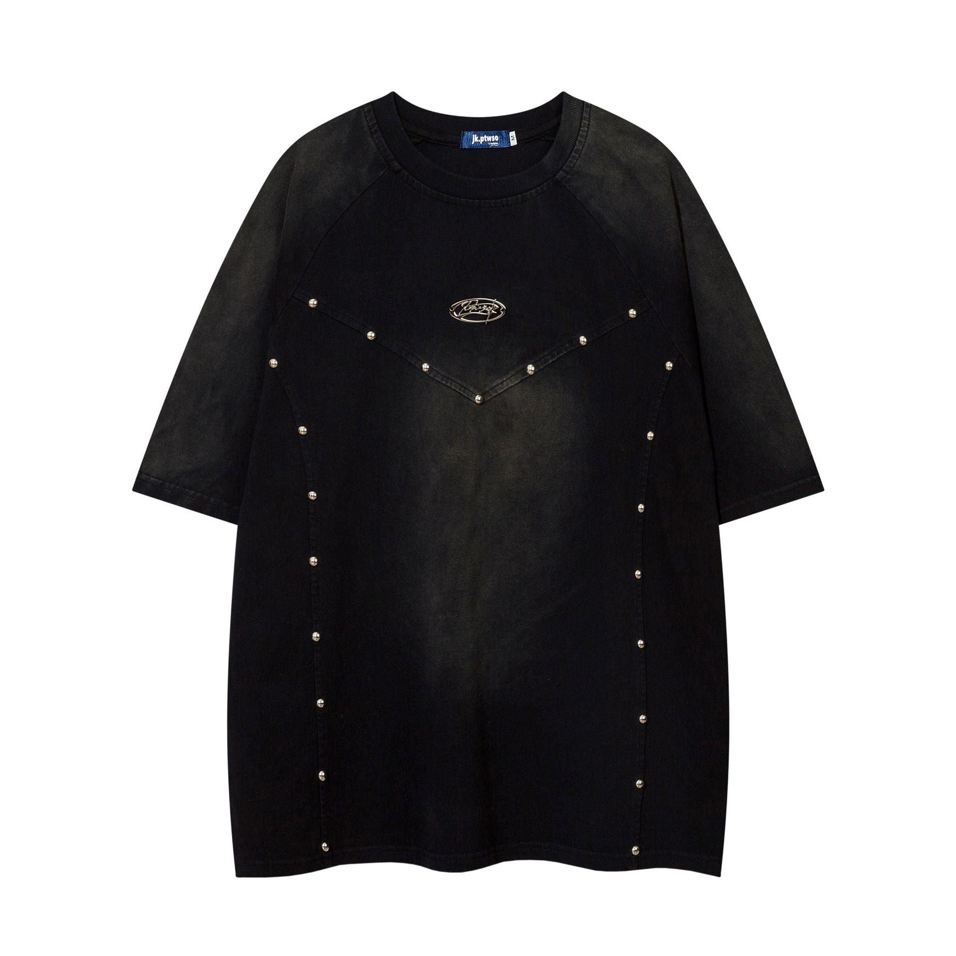 Heavyweight Washed Rivet Oversize Short Sleeve T-Shirt