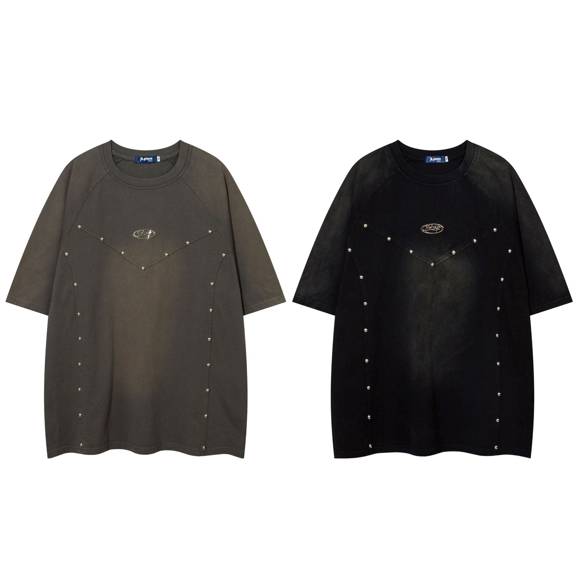 Heavyweight Washed Rivet Oversize Short Sleeve T-Shirt