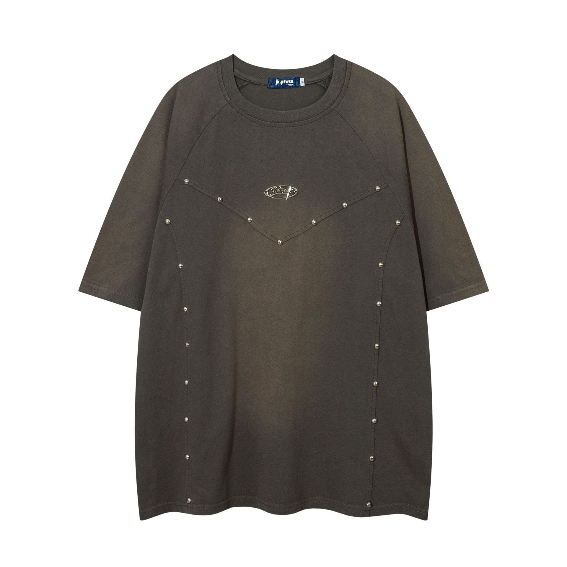 Heavyweight Washed Rivet Oversize Short Sleeve T-Shirt