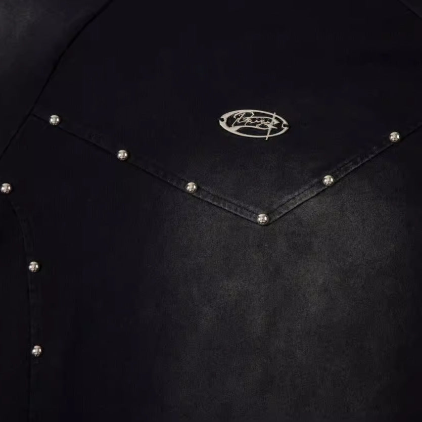 Heavyweight Washed Rivet Oversize Short Sleeve T-Shirt