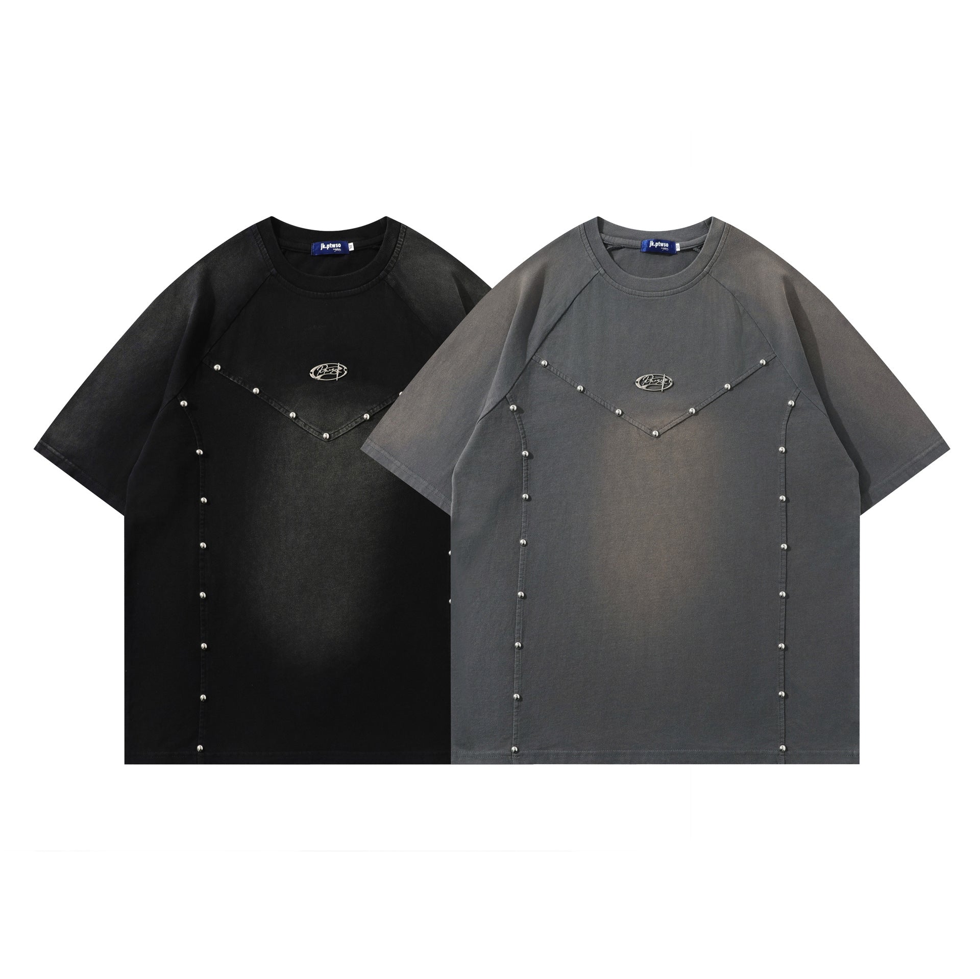 Heavyweight Washed Rivet Oversize Short Sleeve T-Shirt