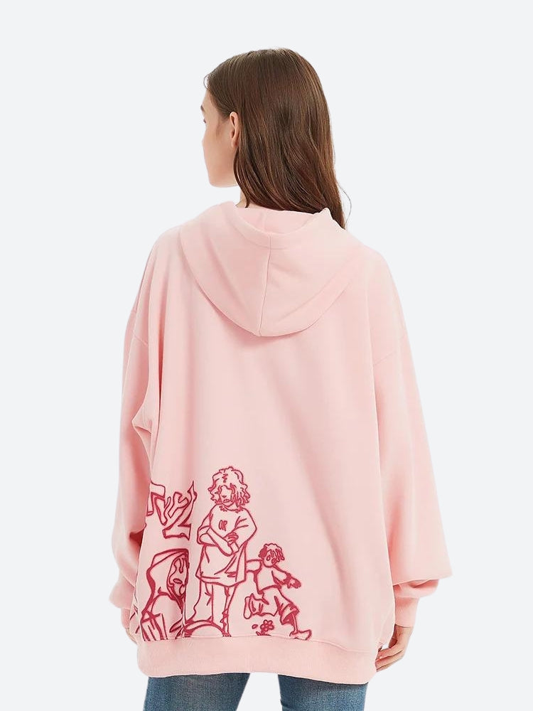 Sudadera con capucha de dibujos animados Youth Life