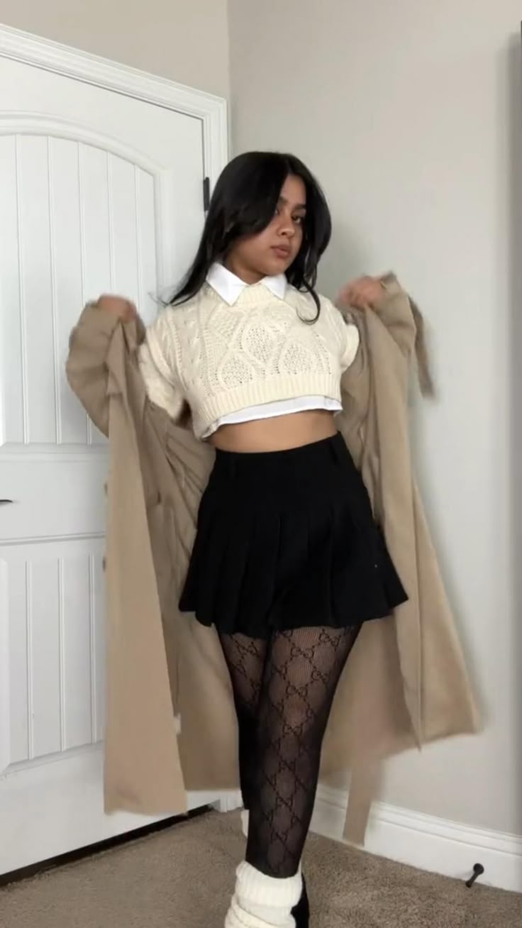 Y2K Knitted Crew Neck Pullover Top