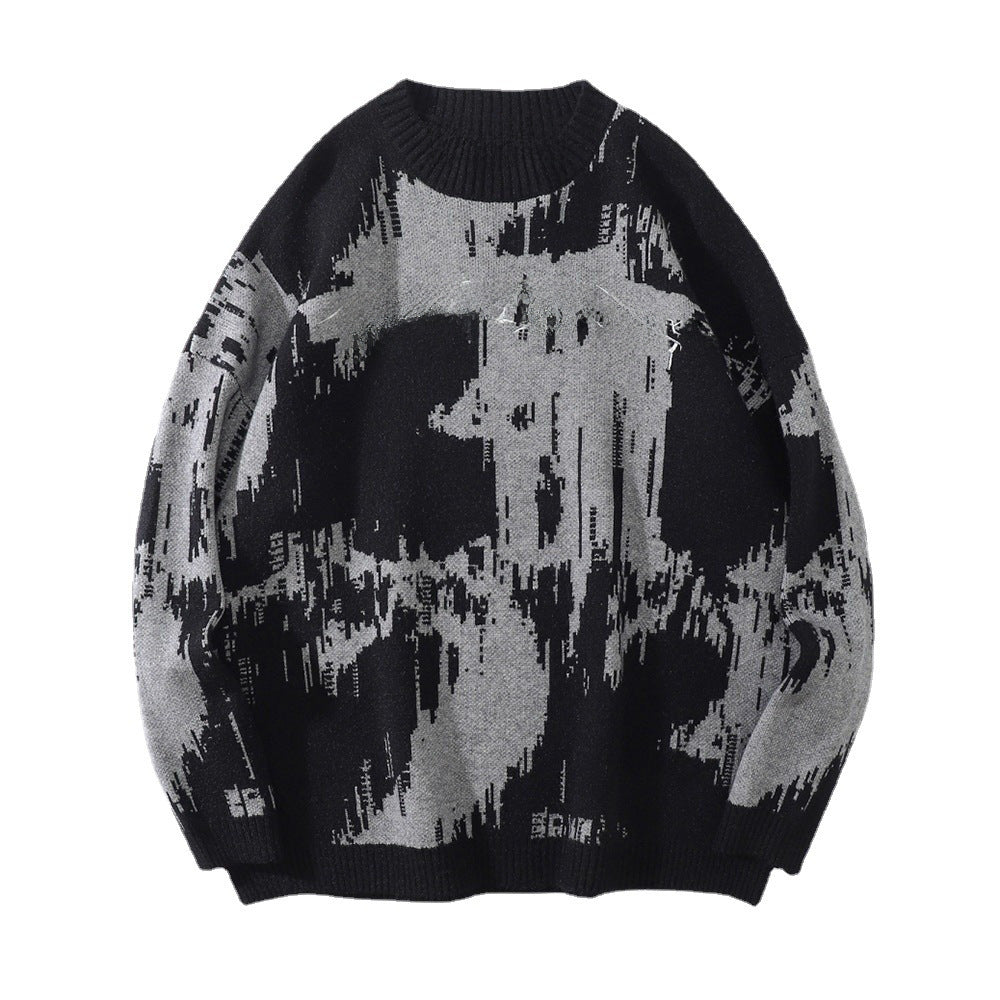 Y2K Letter Tie-Dye Printed Sweater  